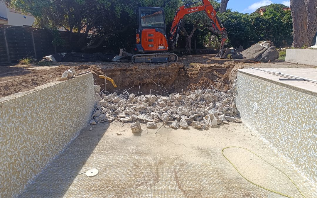 Démolition de mur à Sainte Maxime