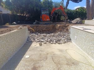 Démolition de mur à Sainte-Maxime
